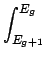 $\displaystyle \int_{{E_{g+1}}}^{{E_g}}$